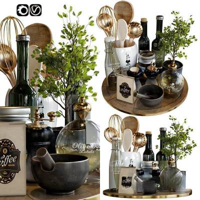 现代厨房器具调味品-15